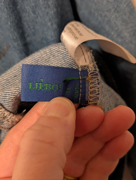 Leibo Embroidered Floral Denim Jacket - Blue - Picture 7 of 9